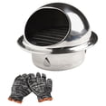 thumbnail image 1 of Lefu Évent d'Air Externe Rond en Acier Inoxydable 304 avec Gants 100mm 1 Pce/2 Pcs, 1 of 10