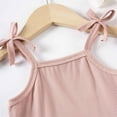 thumbnail image 4 of yillto Toddler Girls Summer Clothes Sleeveless Ruffle Hem Top and Shorts Little Girl Cute 2 Piece Sets, 4 of 7