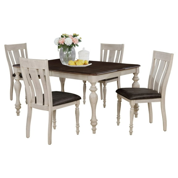 Roundhill Furniture Arch Rectangular 5 Piece Dining Set