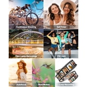 4K Digital Camera for Photography and Video, Autofocus 48MP Vlogging Camera for YouTube with 3 180°Flip Screen 16X Zoom Compact Travel Cameras with SD Card, 2 Batteries, Anti-Shake, Flash (White)