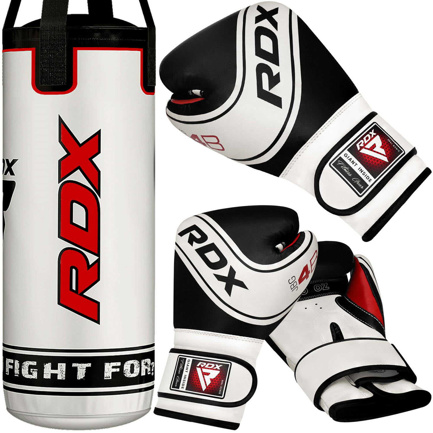 White and Black RDX 6oz Childs Boxing Gloves 