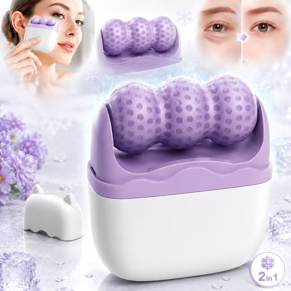 Rongsi Ice Roller for Face and Eyes,Ice Face Roller, Multi-Functional Facial Skin Care Tools with 2 in 1 Face Roller,Massager Roller Tools, Self Care Gifts for Men Women