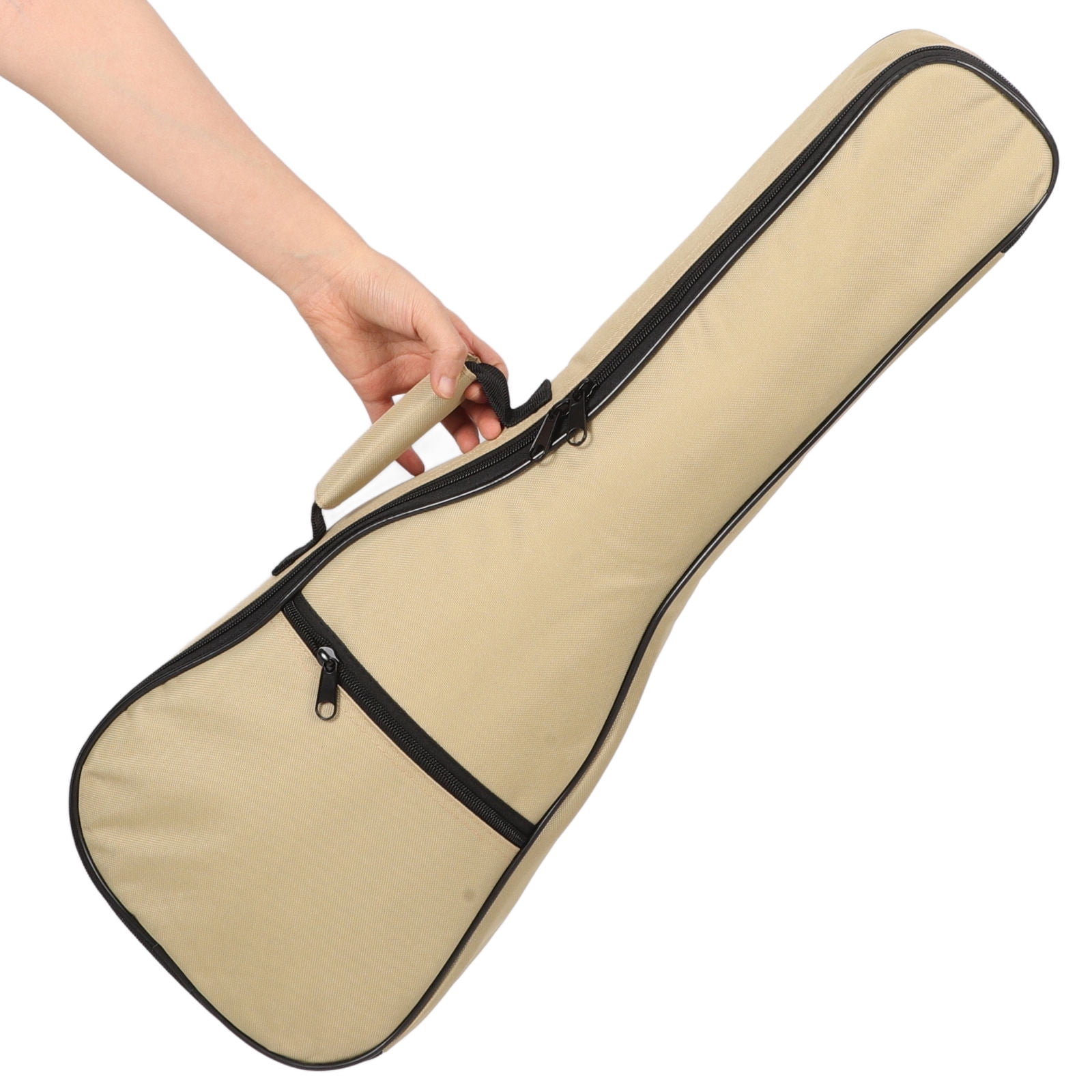 HONMEET Khaki Water-Resistant Ukulele Case with Oxford Fabric, Adjustable Shoulder Straps, Travel Storage Pouch Included