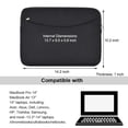 thumbnail image 4 of ASTRAEA 14 inch Laptop Sleeve Case, Shockproof Protective Notebook Cover Briefcase, Carrying Computer Bag with Accessory Pocket for 13" 14" MacBook, HP, Dell, Lenovo, Acer, Black, 4 of 7