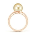 thumbnail image 2 of ANGARA Solitaire Golden South Sea Cultured Pearl Bypass Ring in 14K Rose Gold for Women | June Birthstone, Birthday, Anniversary, Jewelry Gift for Women | Pearl Ring, 2 of 8