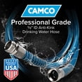 thumbnail image 2 of Camco 22823 TastePURE 10' Premium Drinking Water Hose - 20% Thicker Than Standard Hoses (5/8" Inner Diameter), 2 of 12