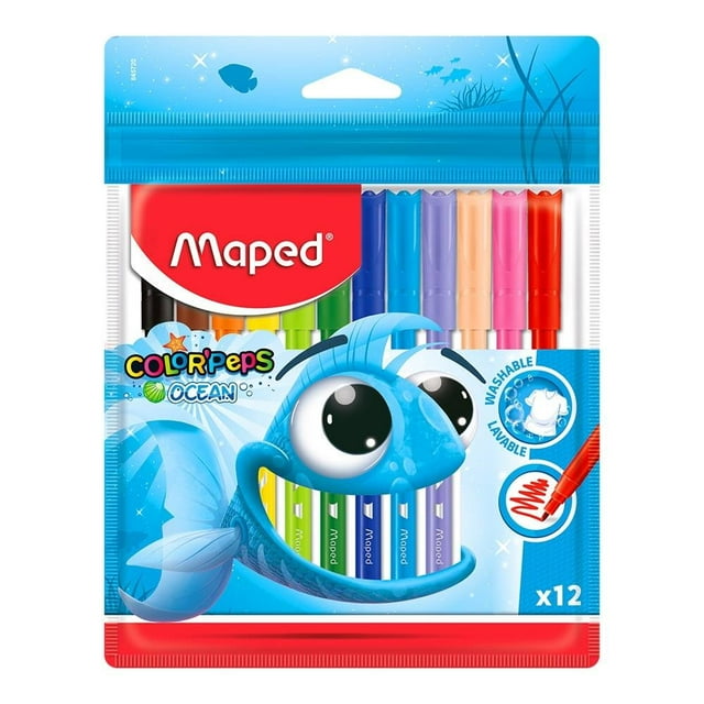 Plumones Maped color peps ocean 12 pzas