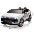 thumbnail image 4 of Towallmark 24V 2-Seater SUV Officially Licensed Chevrolet Blazer Ride On Car Toy w/Parent Remote Control, 3 Speeds, Wireless Music, MP3 Player, Electric Car for Kids Ages 3-8, White, 4 of 6