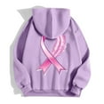 thumbnail image 6 of Shadoumai Womens Breast Cancer Awareness Hoodies Full Zip Up Jacket Ribbon Graphic Oversized Sweatshirt Jackets Fall Winter Clothes, 6 of 6