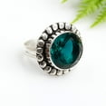 thumbnail image 3 of SATYAVIE JEWELLERY Handmade Silver Ring 925 Sterling Silver Ring for Women London Blue Topaz Gemstone Ring Daily Wear Ring Round Gemstone Ring Size US 11, 3 of 6