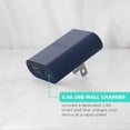 thumbnail image 4 of Cargador de Pared USB iHome de 2 Puertos: Cargador USB Multipuerto AC Pro, Adaptador de Enchufe USB, 4 of 6