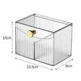 thumbnail image 4 of YAOMOBB Boîte de Rangement avec Couvercle Transparent Boîte de Rangement à Rabat Luxe Léger 2 Compartiments Accessoires Démaquillants, 4 of 6