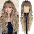 thumbnail image 2 of Pelucas europeas y pelucas lisas con ondas grandes, pelo largo y rizado, pelucas con cinta para la cabeza de fibra sintética, 2 of 7