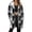 Gray, variant on Dasayo Long Womens Coats Blue Thermal Fleece Drawstring Plaid Zip up Coats Jacket Women L