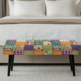 thumbnail image 5 of Chririnla with Elastic Band Rectangle Long Bench Cover for Dining Living Room, Polyester Spandex Fabric Washable Dining Bench Covers with Abrasion Resistant, 5 of 9