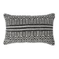 thumbnail image 1 of Chanasya Jacquard Cotton Black and White Natural Stripe Pattern Lumbar Throw Pillow Cover - Modern Home Décor for Bed, Couch, Patio and Outdoor (12x20 Inches), 1 of 6