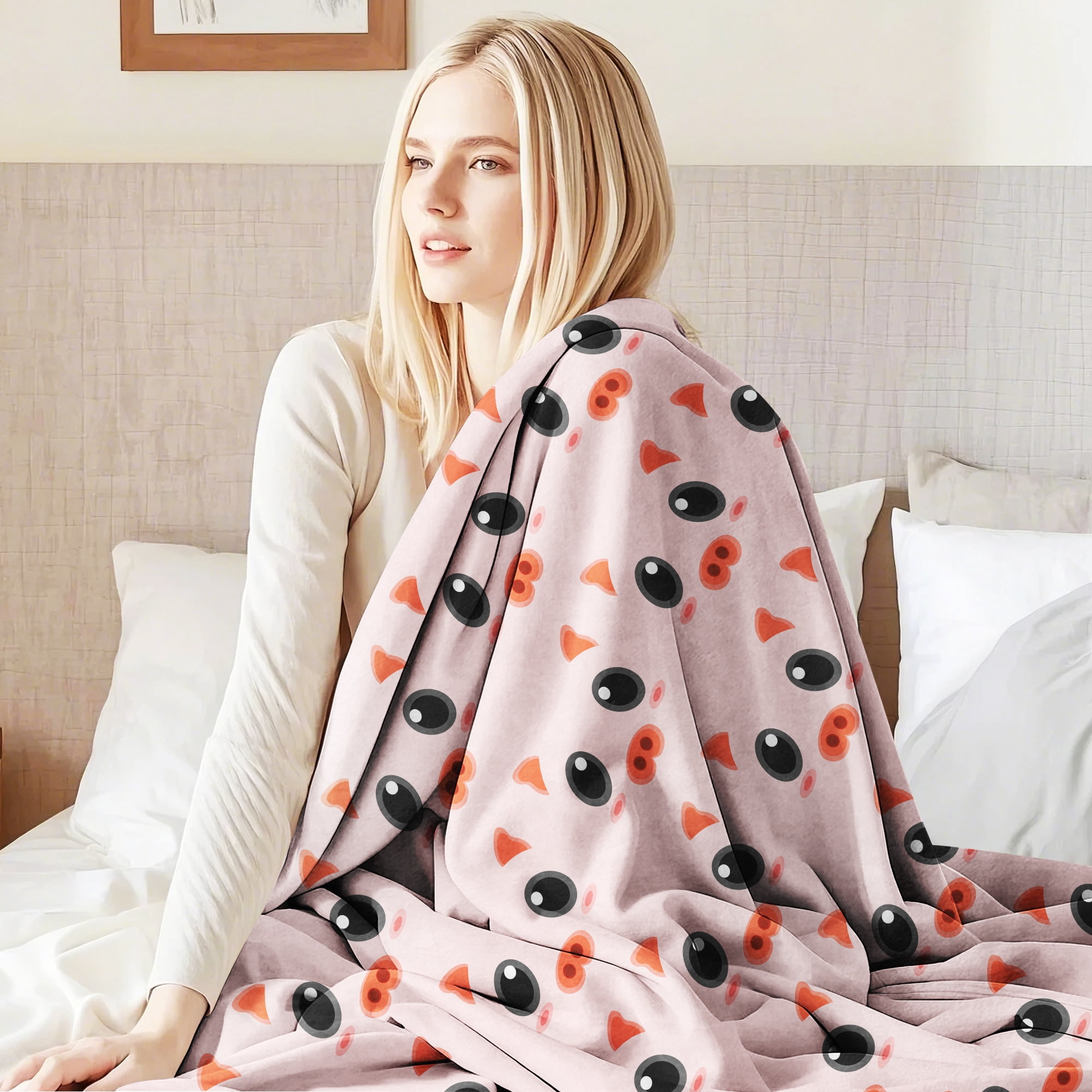 Flannel Fleece Throw Blanket, Soft Large Throw Blanket, Lightweight Cozy Plush Throw Blanket Fit Sofa Bed, 40"x50", Pigs