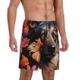 thumbnail image 2 of Disketp Colorful Flower German Shepherd for Men's Soft Sleep Pajama Shorts Lightweight Lounge Pant Sleep Pj with Elastic Waistband and Pockets-Medium, 2 of 6