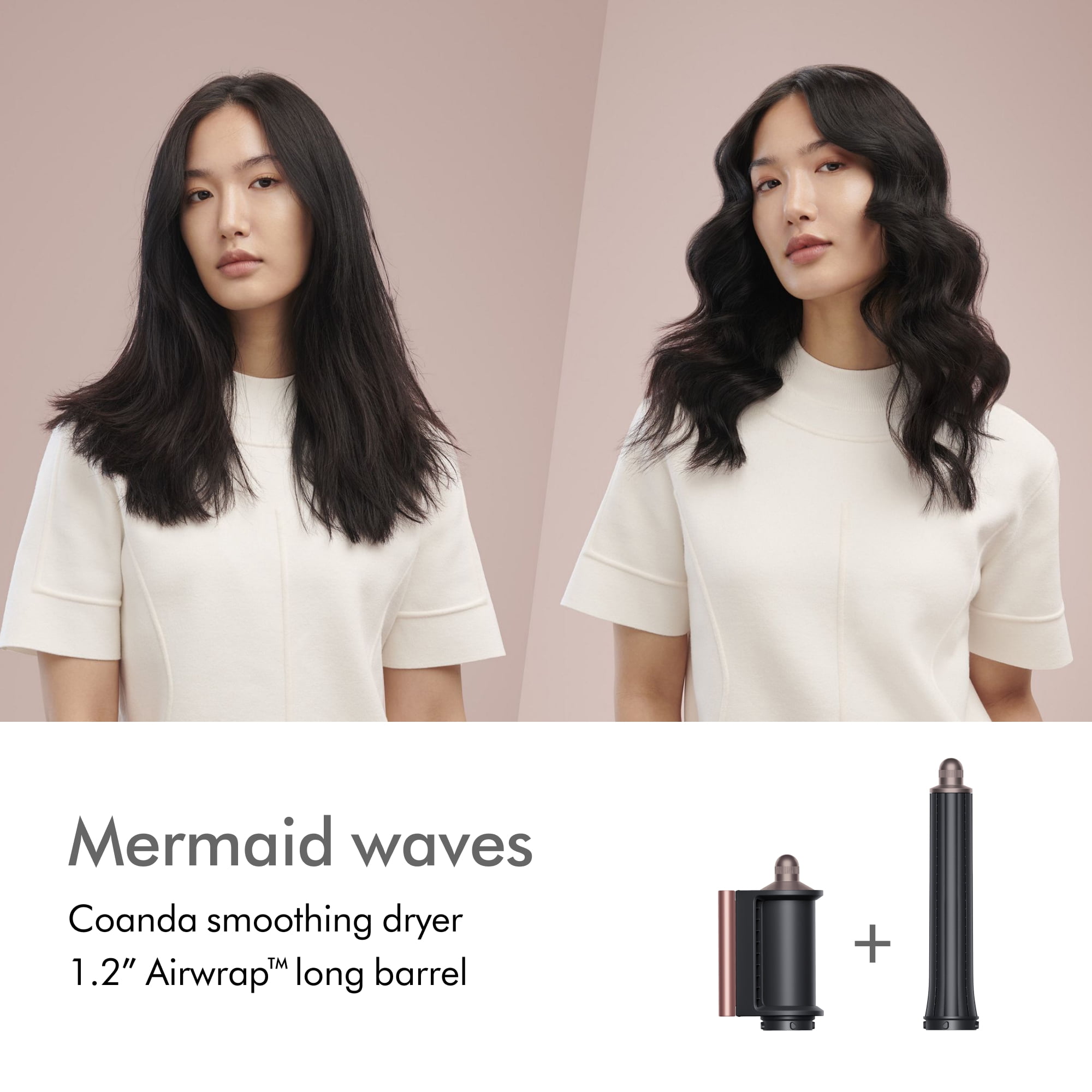 Dyson, Hair Dryer, Airwrap Multi-styler Complete Long, Anti-Static Technology, All Hair Types, Ceramic Pink/Rose Gold