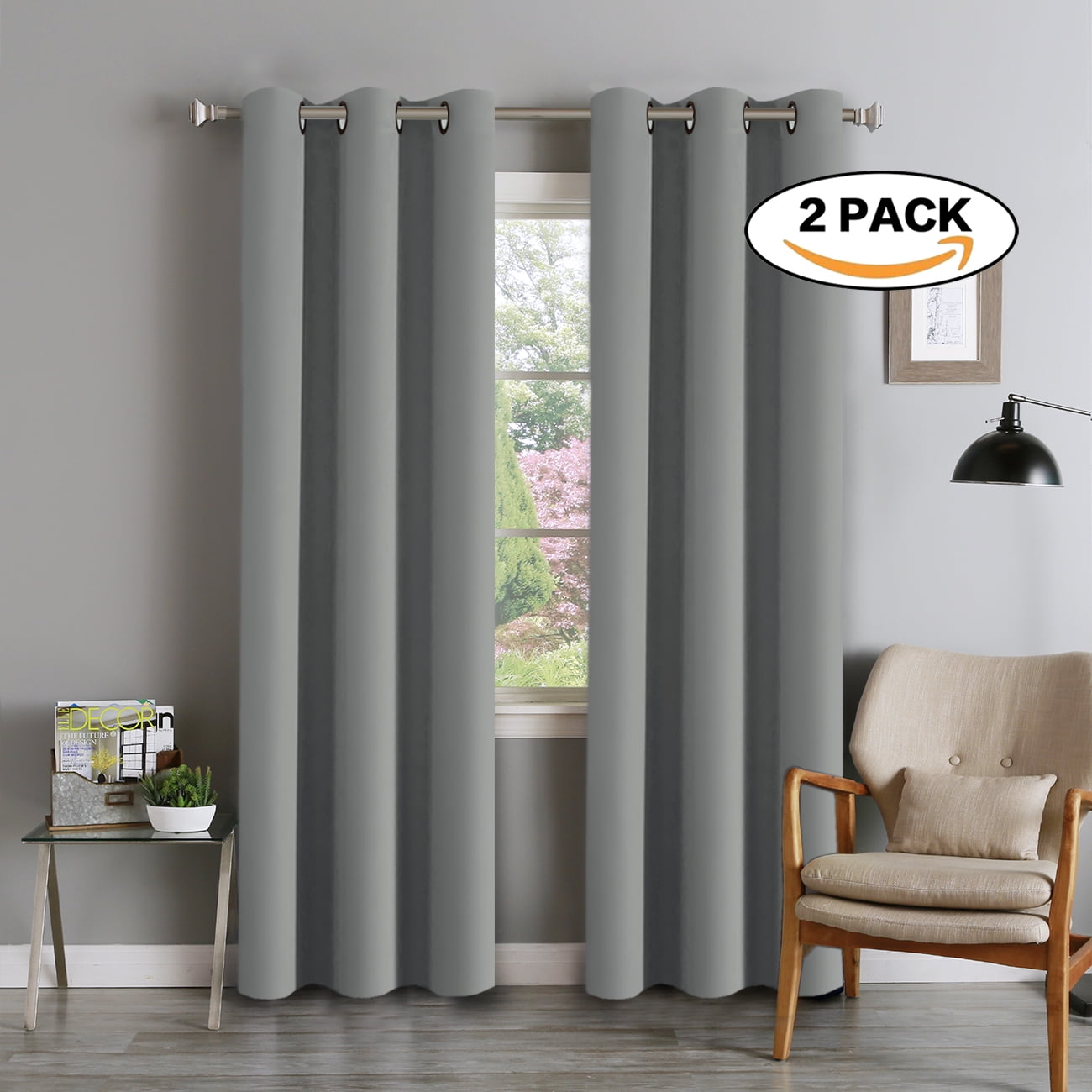 Room Curtain Pair Blackout Pencil Pleat Heavy Thick Thermal Soundproof Windproof 