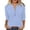 Light Blue, variant on Tqcoqu Tops 3/4 Sleeve V Neck Shirts for Women Dressy Casual Loose Blouses Summer Tees,Light Blue,Women's S-XXL