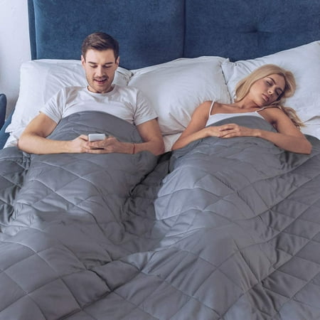 Weighted Blanket 15lbs for Adult (60"X80" Fit Twin Full or Queen Size