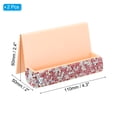 thumbnail image 2 of Business Card Holder for Desk, 2 Pack Rhinestone Business Card Holders Crystal Card Stand Organizer, Pink, 2 of 5