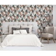 thumbnail image 3 of Brewster Delano Copper Structured Geo Wallpaper, 3 of 7