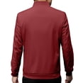 thumbnail image 5 of Stamzod Jackets for Men Long Sleeve Zip Up Bomber Jacket Men Business Casual Work Lightweight Windbreaker Red XXXL, 5 of 6