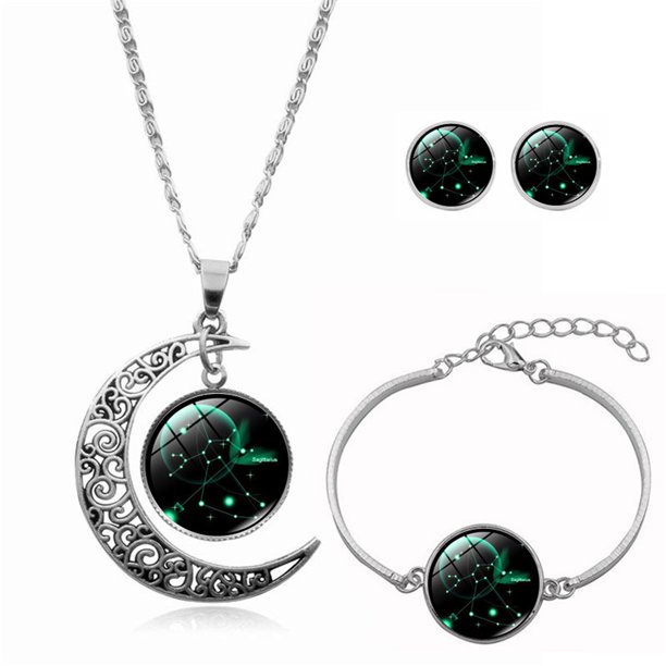 Pendientes de botón para mujer, pendientes de botón, pendientes de botón para mujer, 12 collares, pendientes, pulseras, regalos para mamá, regalo para mujer, collar de aleación para mujer.