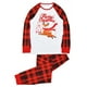 thumbnail image 3 of Qarigey Pijamas familiares Navidad Vacaciones Impreso Plaid Ropa de dormir Manga larga Cuello Loungewear Pijama MUJER L, 3 of 6