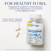 SOLARAY Multidophilus 12-Strain Probiotic, 100 Enteric Coated VegCaps