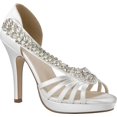 thumbnail image 1 of Women's Touch Ups Delaney Heeled Sandal White Satin 5.5 M, 1 of 2