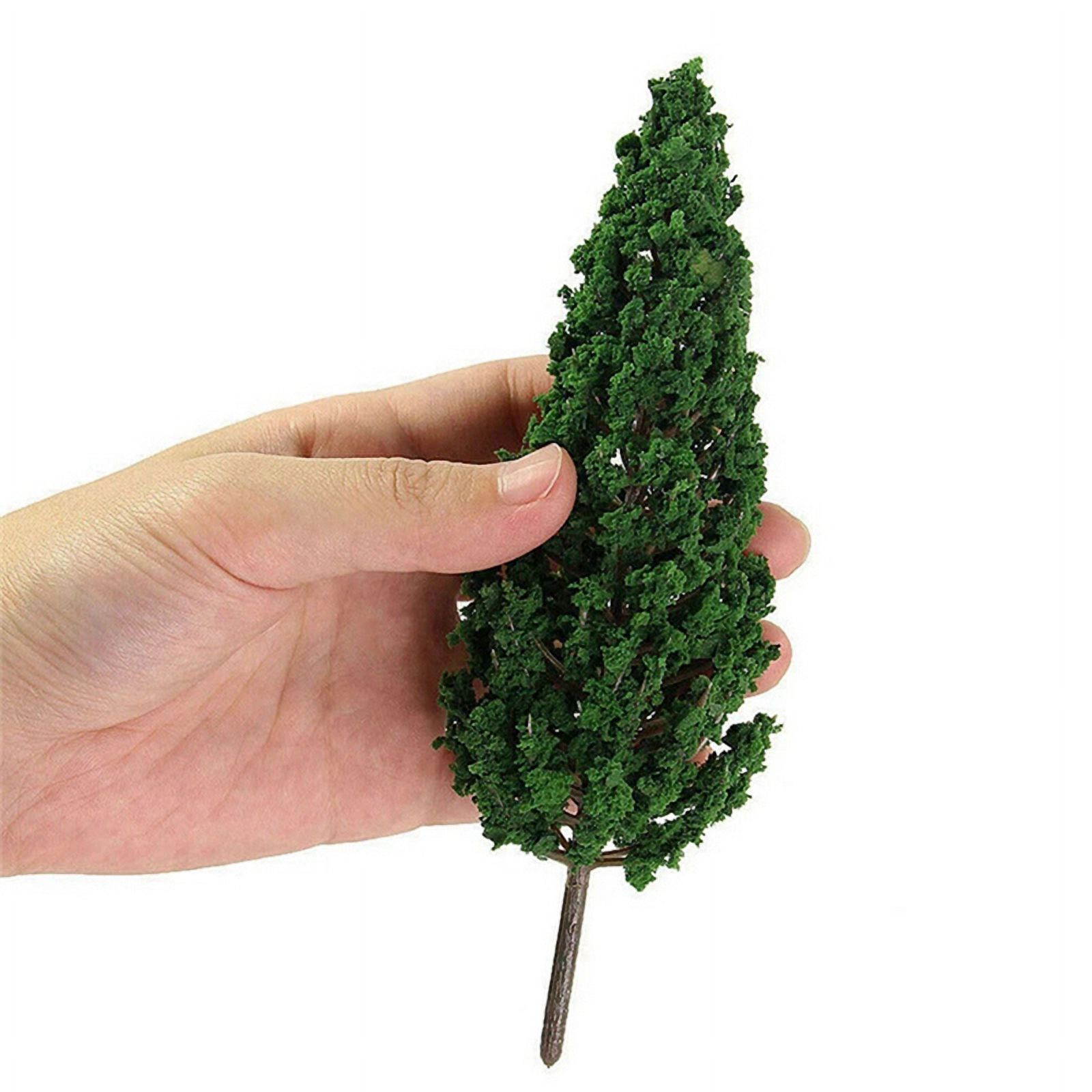 50Pcs Pine Trees 1:25 Model Train Railway Building Green Model Tree for O G Scale 1/25 Railroad Layout Diorama Scenery