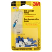 3M Slide Connects Quick Connect Female Connectors, 0.75" x 2.88" x 4.75", 15 Count