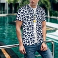 thumbnail image 6 of Hirioo black Skull white for Men's Baseball T-shirt Shirts Short Sleeve Casual Summer Button Stretch T Shirts,Size S-4XL-X-Large, 6 of 7