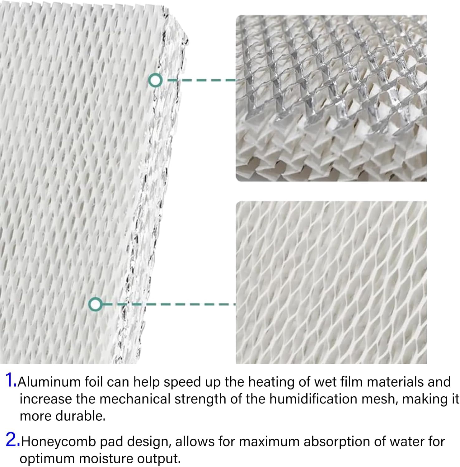 Replacement HC26P Humidifier Wick Filters Compatible with Honeywell HE260 HE265 HE360 HE365 HC26E1004 HC26E1002-U HC26A1008 Humidifiers 350 360 560 568 600 700 760 769, 2 Pack