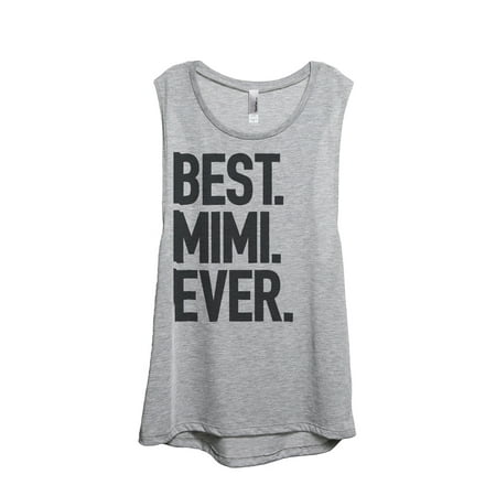 Thread Tank Best Mimi Ever Women's Sleeveless Muscle Tank Top Sport Grey