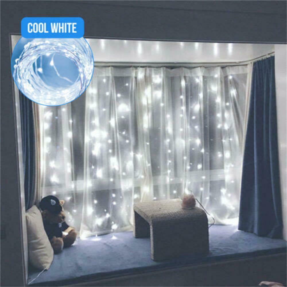 Details about   CONNECTABLE COOL WHITE LED CURTAIN LIGHTS WEDDING CHRISTMAS XMAS HOTEL LIGHTING 