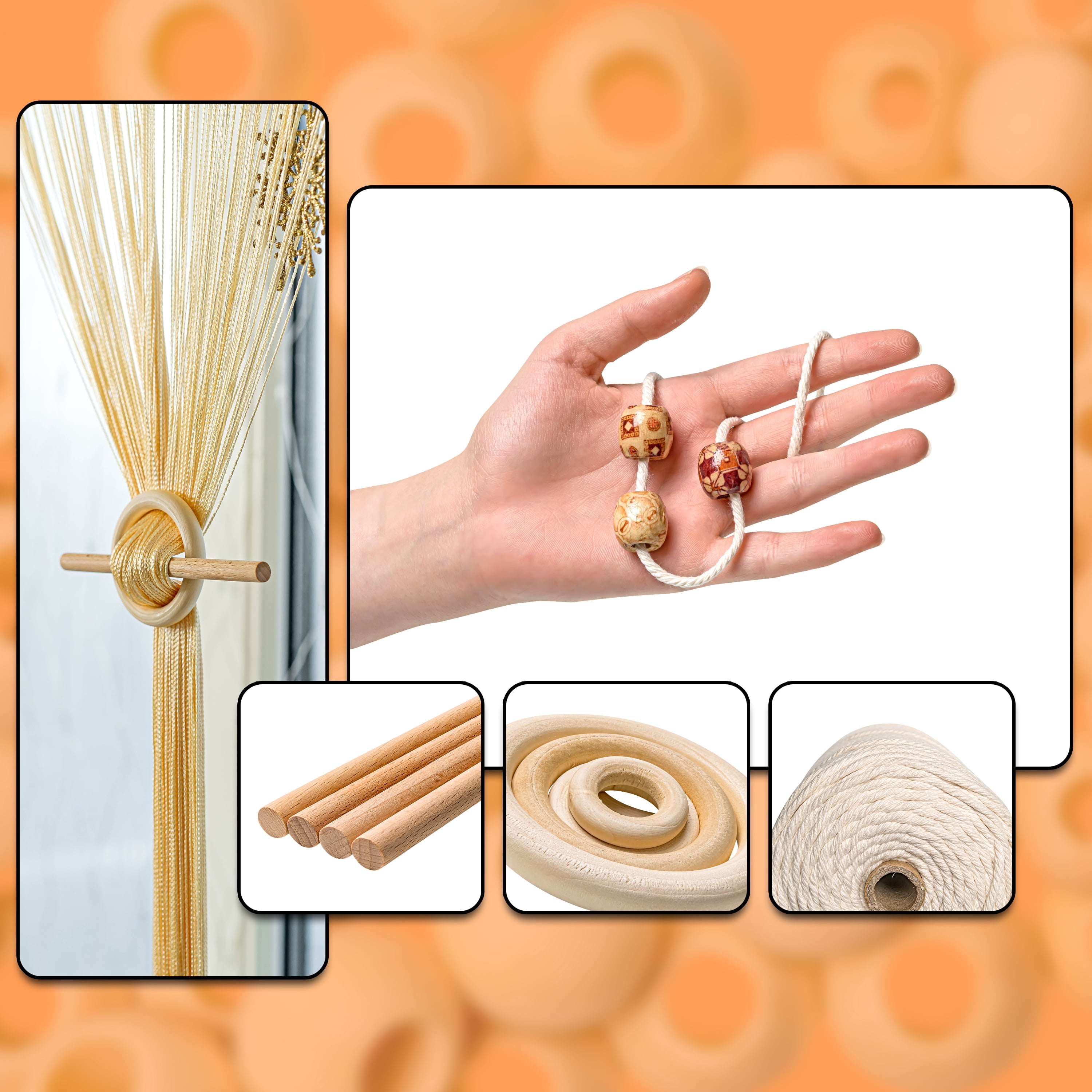 Macrame Kit - Beginner Macrame Supplies and Ebook with 225yd Macrame Cord 3mm. DIY Macrame Plant Hanger Kit for Adults