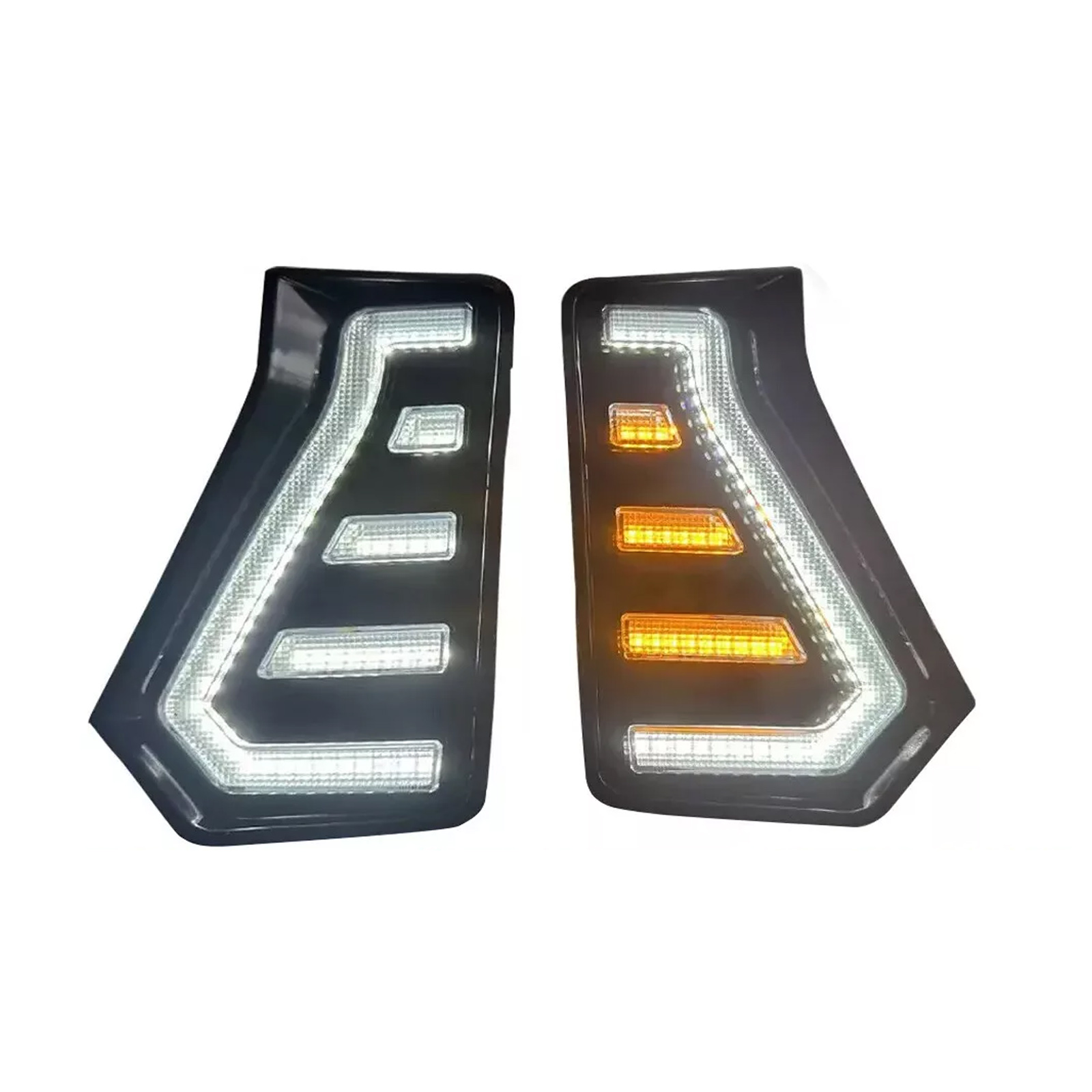 LED DRL Fog Lights for 2024-2025 Toyota Tacoma with White/Amber Sequential Turn Signal - SAE/DOT Certified Plug & Play Direct Replacement