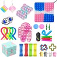thumbnail image 1 of ITFABS Decompression Toys Kit, Fidget Pad Puzzle Ring Squeezing Toys Set, 1 of 9