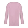 thumbnail image 4 of EIMELI Women‘s Fashion Casual Solid Color Chest Panel Ruched Button V Neck Long Sleeve Ladies Long Top Black XXL, 4 of 5