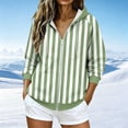 thumbnail image 2 of Azrian Women’s Striped Full Zip Hoodie Sweatshirt,Ladies Long Sleeve Hooded Outerwear Sizes S-3XL, 2 of 6