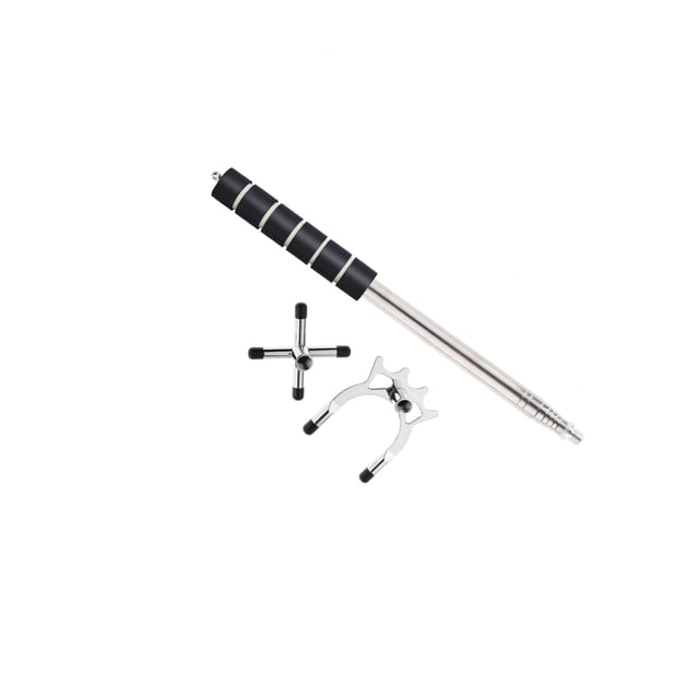 relayinert Stainless Steel Billiard Rack Rod Adjustable Versatile Cue Stand With Removable Fork And Bridge Head Billiard Cue Stand High Head Cross Head