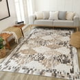 thumbnail image 1 of Rug Branch Cadence Abstract Indoor Area Rug, Cream Brown, Modern - Living Room, Bedroom, Dining Room, and Kitchen, 1 of 4