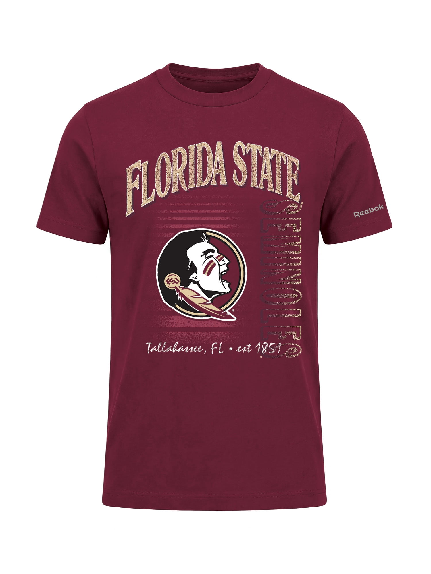 Florida State Seminoles Reebok Mens Crew Neck Short Sleeve T-Shirt