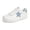 White/Denim Blue, variant on LUCKY STEP Womens Fashion Star Sneakers Wide Toe Lace Up Casual Shoes,Beige