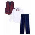thumbnail image 4 of Nautica Little Boys Regular-Fit 4-Pc. Blue Tartan Vest Set , Choose Sz/Color, 4 of 5