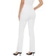thumbnail image 2 of Gibobby pantalones senderismo mujer Pantalones de traje ajustados de talle, pantalones largos de mujer, pantalones formales elásticos ligeramente (Blanco, S), 2 of 4